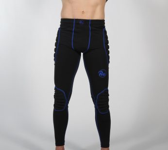 Pantaloni portari lung compresiv EVA, negru/albastru