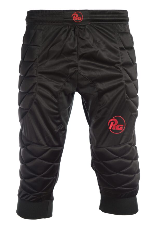 Pantaloni trei sferturi de portar, negru/rosu
