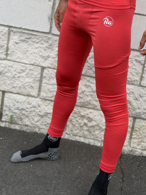 Pantaloni lungi compresivi (roșu)