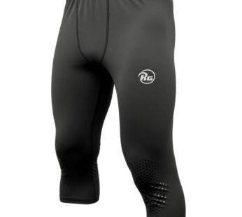 Pantaloni compresivi 3/4 cu protectie din silicon